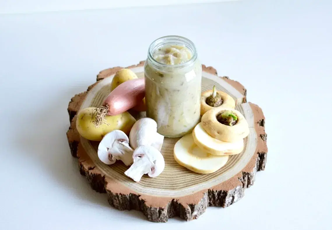 Purée de panais aux champignons pour bébé