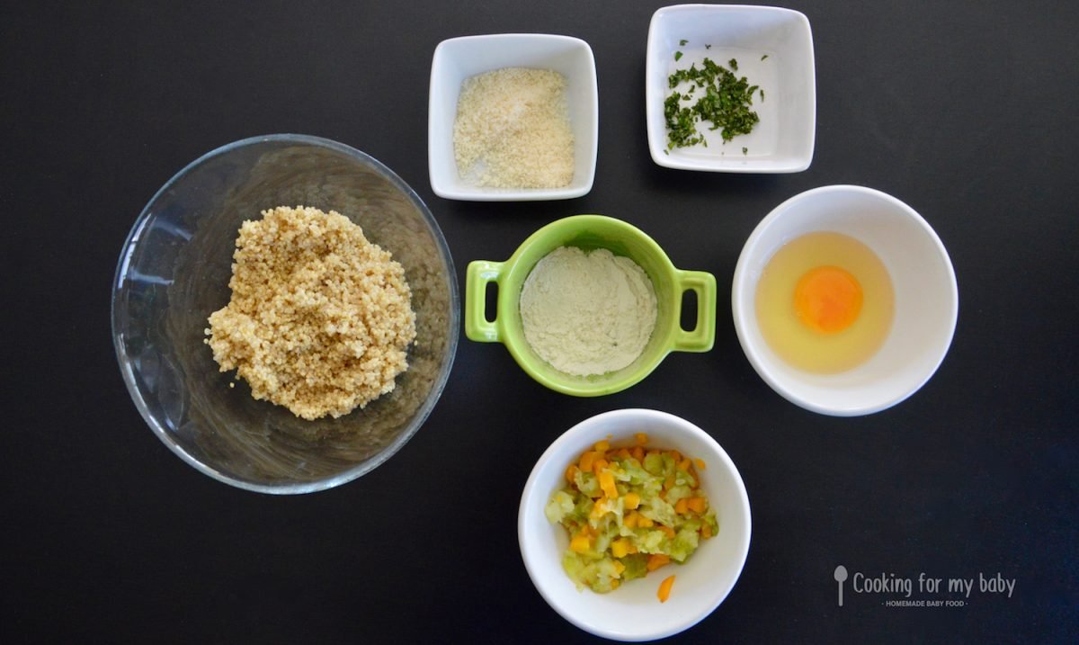 Ingrédients pour bâtonnets de quinoa pour bébé