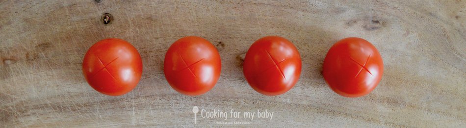 Recette pour bébé avec de la tomate