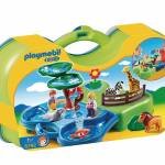 Cadeaux de Noel pour bebe des 18 mois - Playmobil jeu de construction zoo transportable et bassins