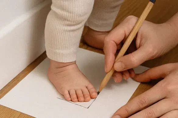 Pointure de bébé par rapport à l'âge de bébé : Bien mesurer le pied