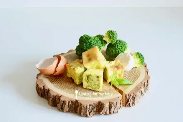 Recette de mini flan brocolis chèvre frais et basilic pour bébé (Dès 10 mois)