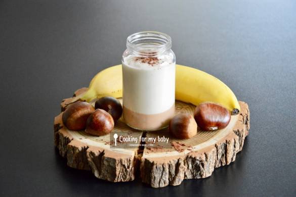 Recette de Milk-shake à la banane et crème de marron au cacao pour bébé (Dès 18 mois)