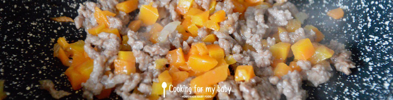 Viande hachée et carotte pour bébé