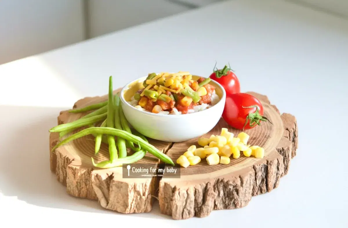 Chili con carne haricots verts pour bébé