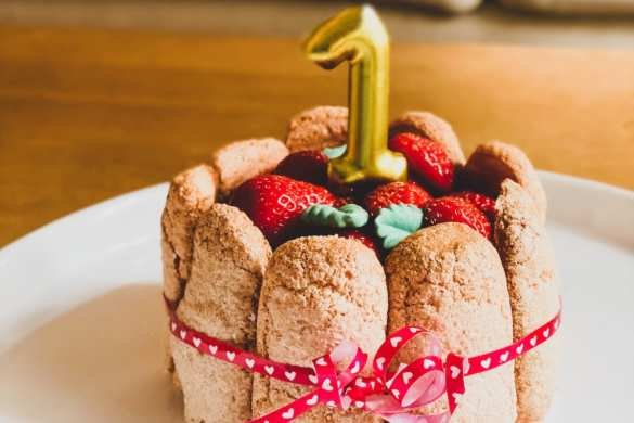 Recette de gâteau d'anniversaire pour bébé : Charlotte aux fraises (Dès 12 mois)