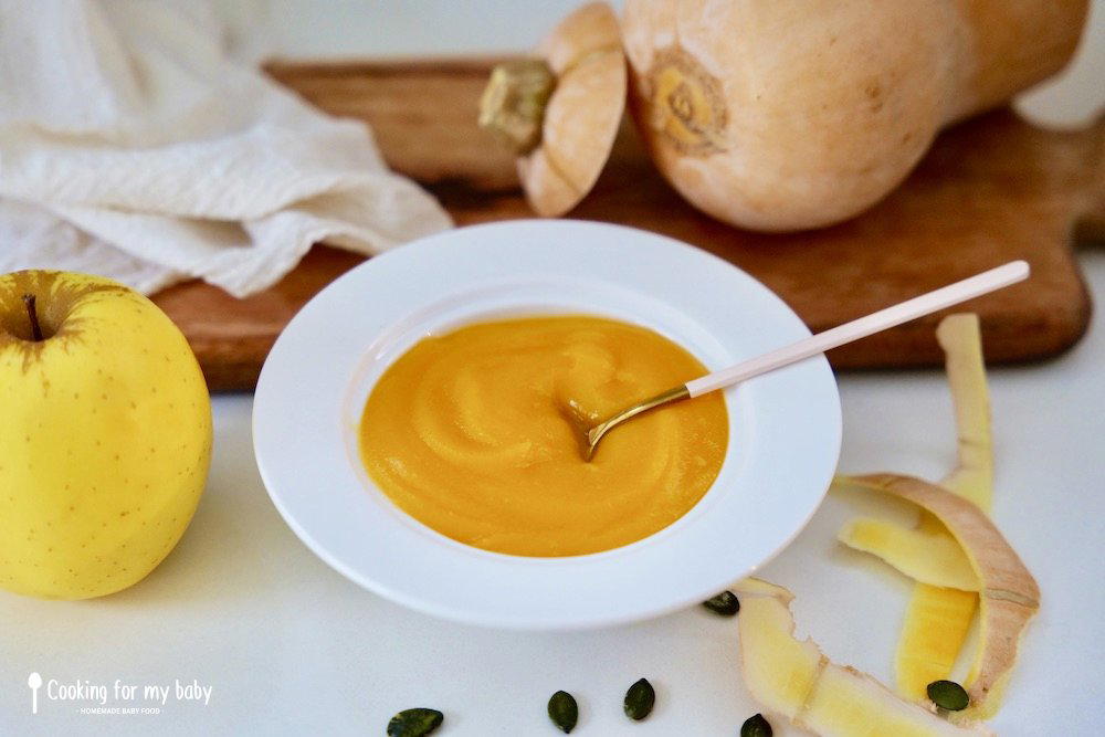 Recette de compote pomme et courge butternut pour bébé (Dès 4 mois)