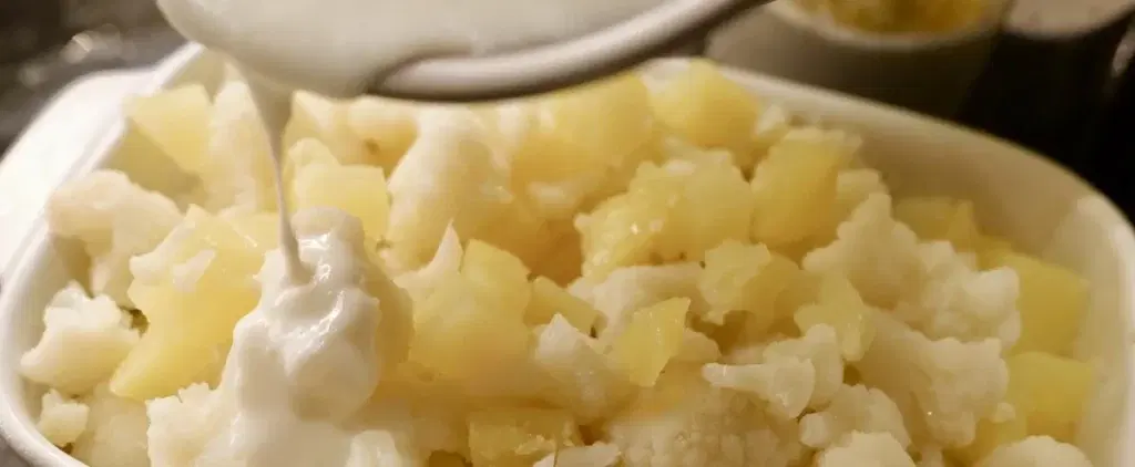 Béchamel légère sur gratin de chou-fleur