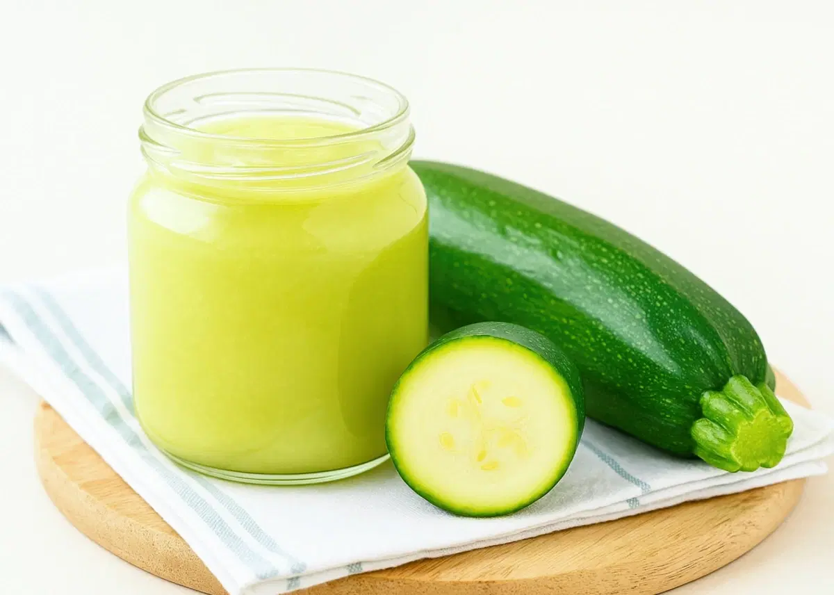 La première purée de courgette de bébé
